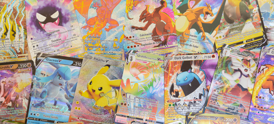 Image of some different character Pokemon cards